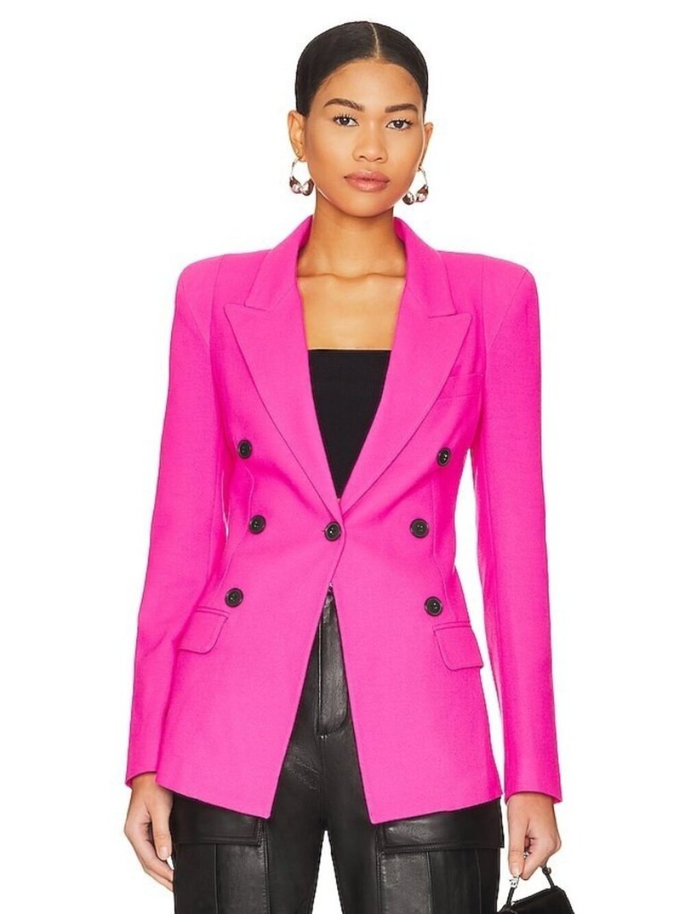 Smythe Shocking Pink Not a DB Blazer Jacket, Size 4